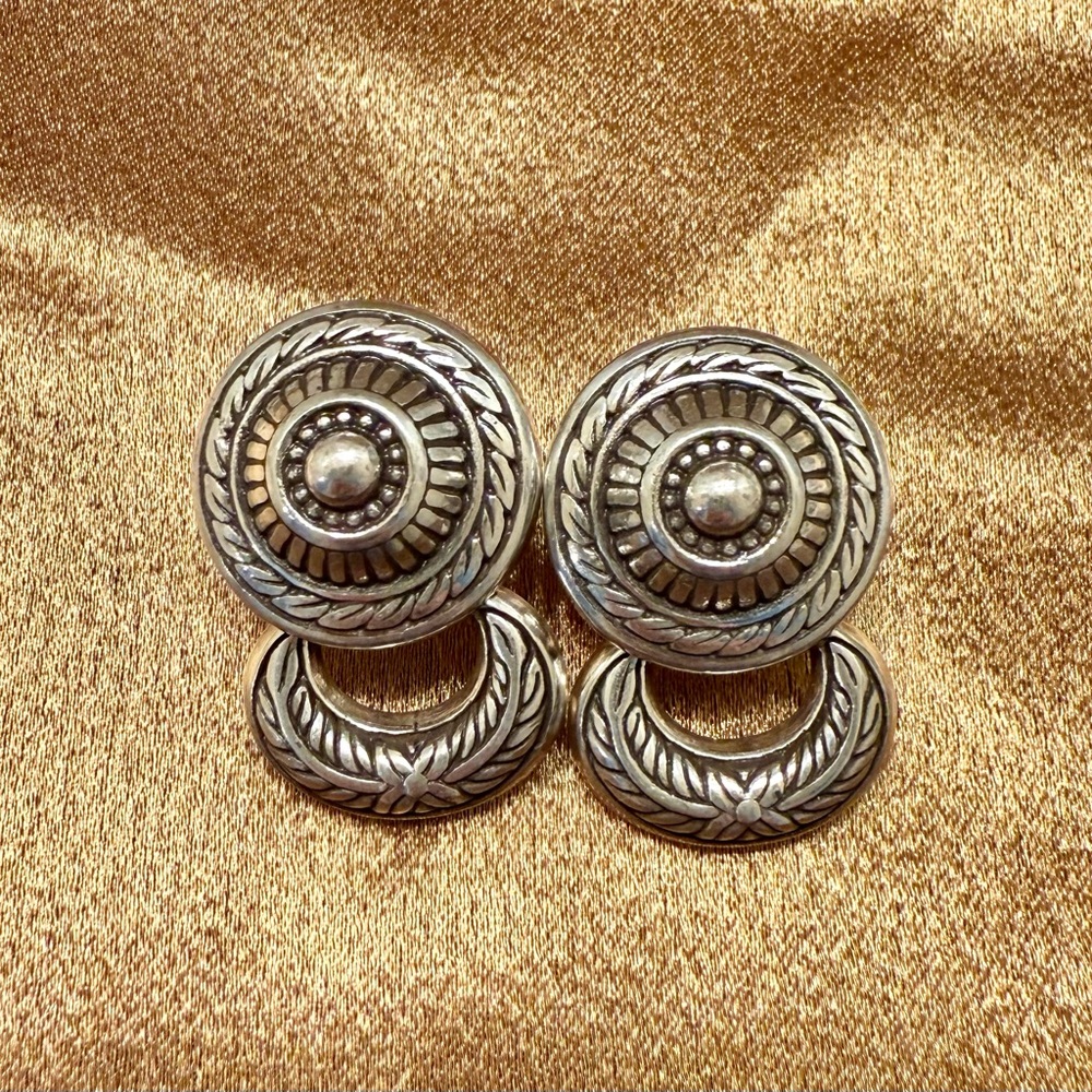 Brighton Silver Concentric Earrings